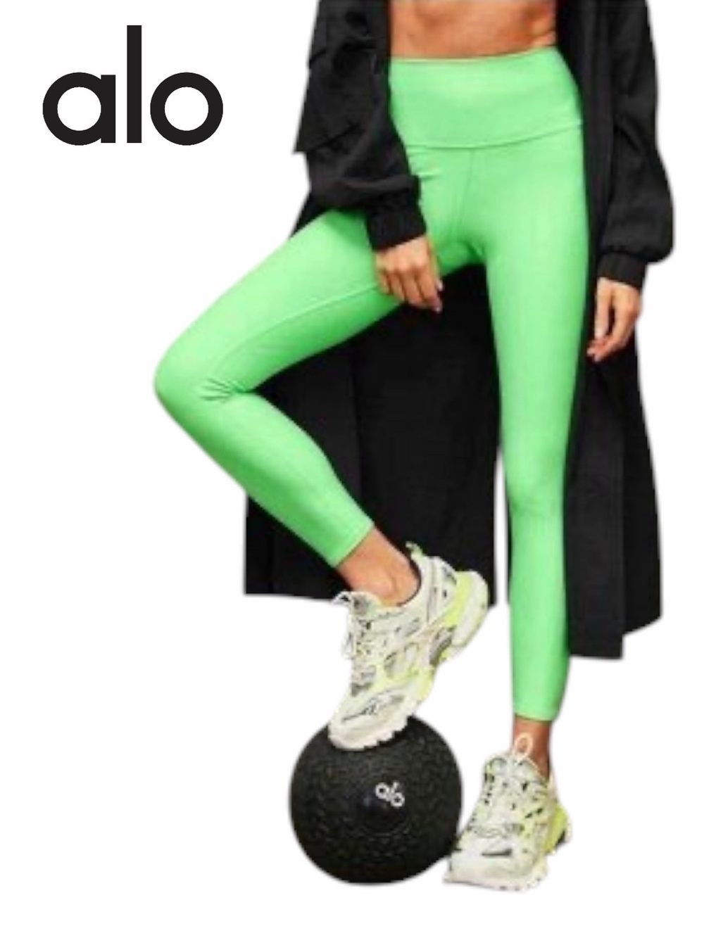 Alo High-Waist Airlift Neon Green Leggings‎ - Size XS